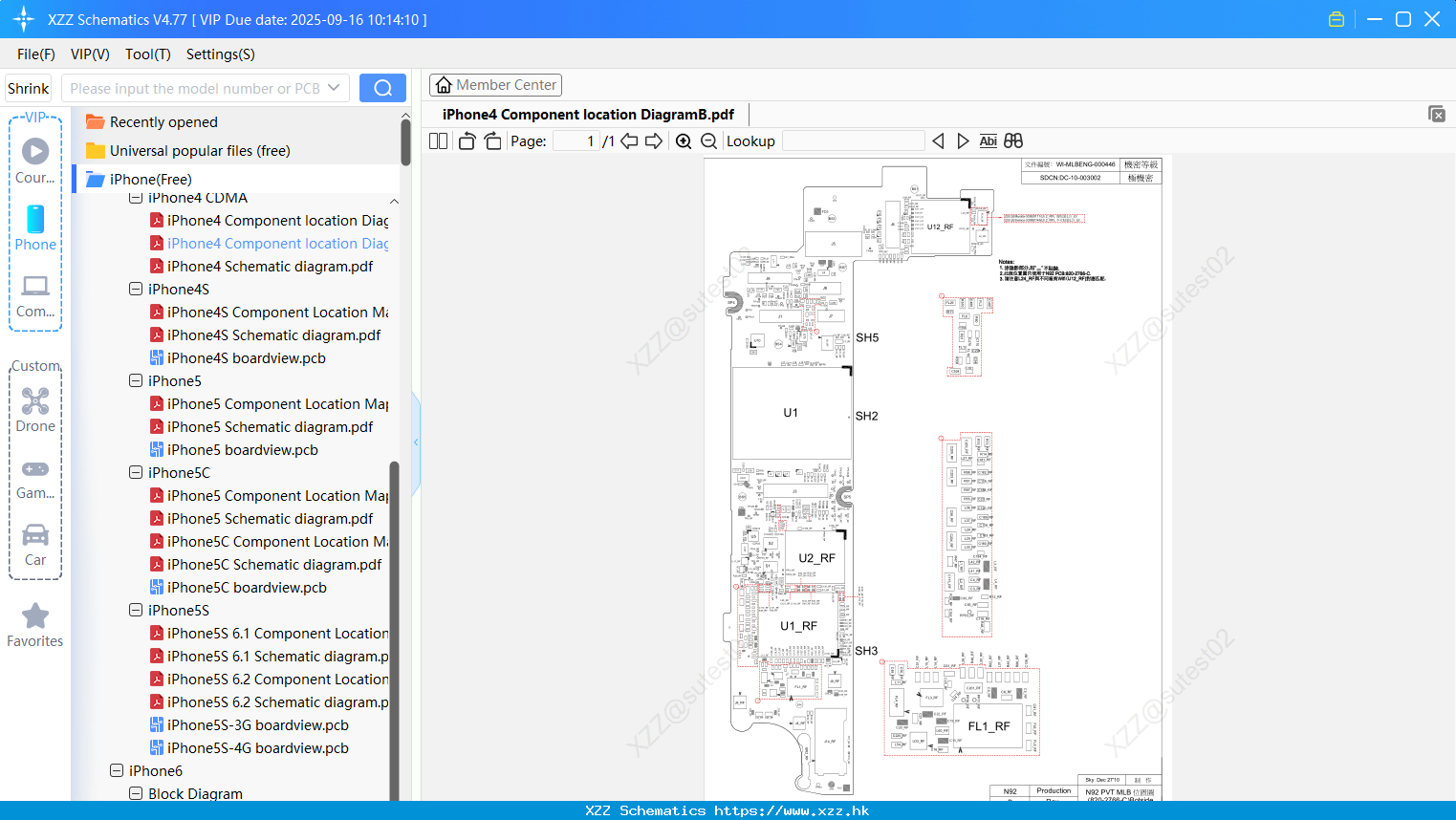 IPhone4 Component Location DiagramB